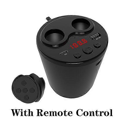 Car FM Transmitter Bluetooth MP3 Player Cup Style Wireless Handsfree Car Kit Dual Cigarette Lighter Socket with Remote Contol