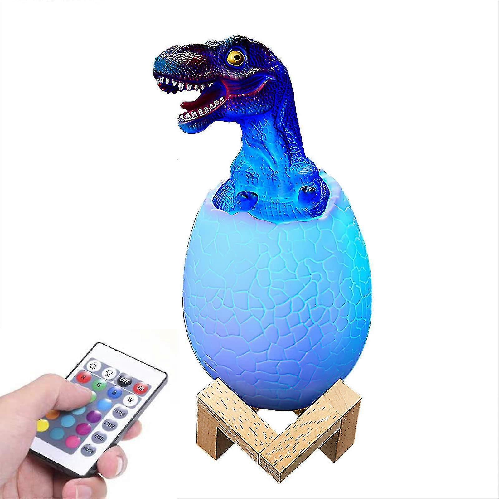 Tyrannosaurus Triceratops 3d Dinosaur Night Light 16 Colors Touch Rechargeable With Stand Remote
