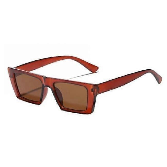 Red classic square sunglasses with a retro style Red one size