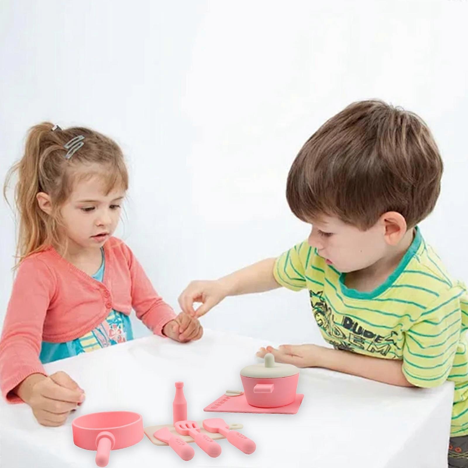 Children's Soft Kitchen Playset Cooking Toy Set Includes Pot Pan Utensils For Role Playing Encourages Early Learning For Babies Aged 6 Months And Up