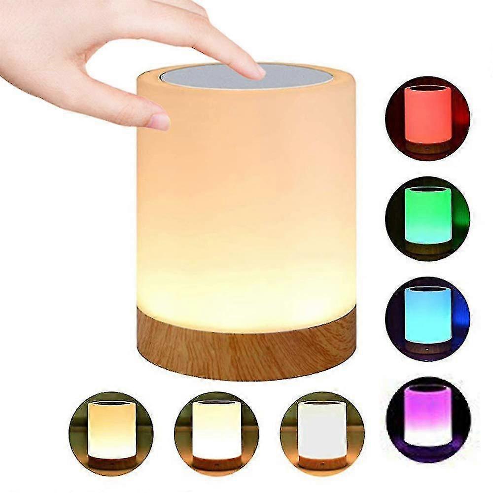 Led Night Light Touch Lamp Bedside Table Lamp For Bedroom Rechargeable Dimmable Warm White Light