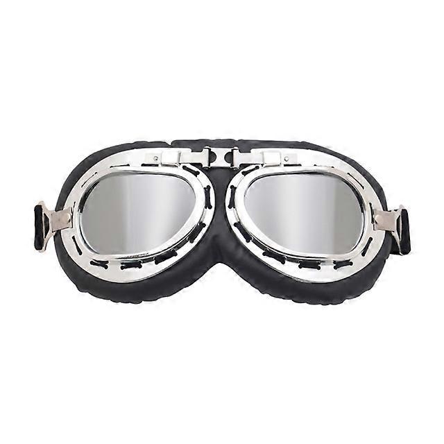 Retro Vintage Pilot Motorcycle Helmet Goggles Protective Glasses Eyewear B36B