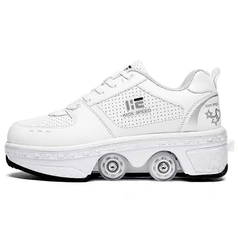 Roller Skates Shoes Deformation Automatic Walking Shoes With Double-Row Deform Wheel Adult Children's Skating Shoes | EG