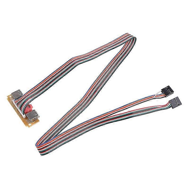 Usb Front Panel Hub Microphone & Earphone Audio Jacks Port 6cm Extension Wire