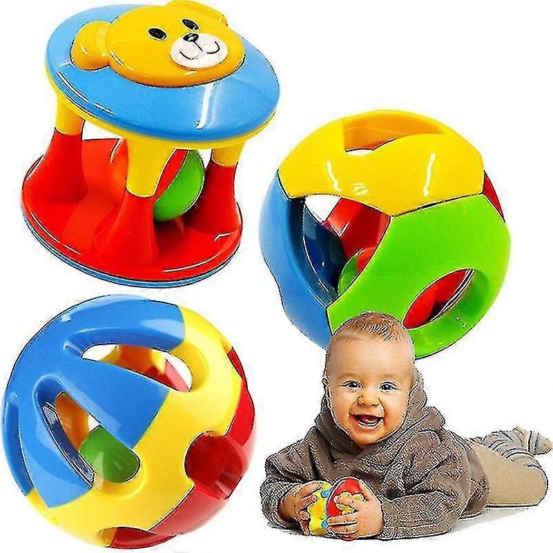 3 Pieces 0-12 Months Old Baby's Grasp Ability Rattle Toy