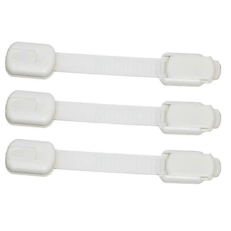 Adjustable Child Safety Cupboard Locks Baby Proof Cabinets Drawers - Easy Install, No Tools Needed(5pcs, White)