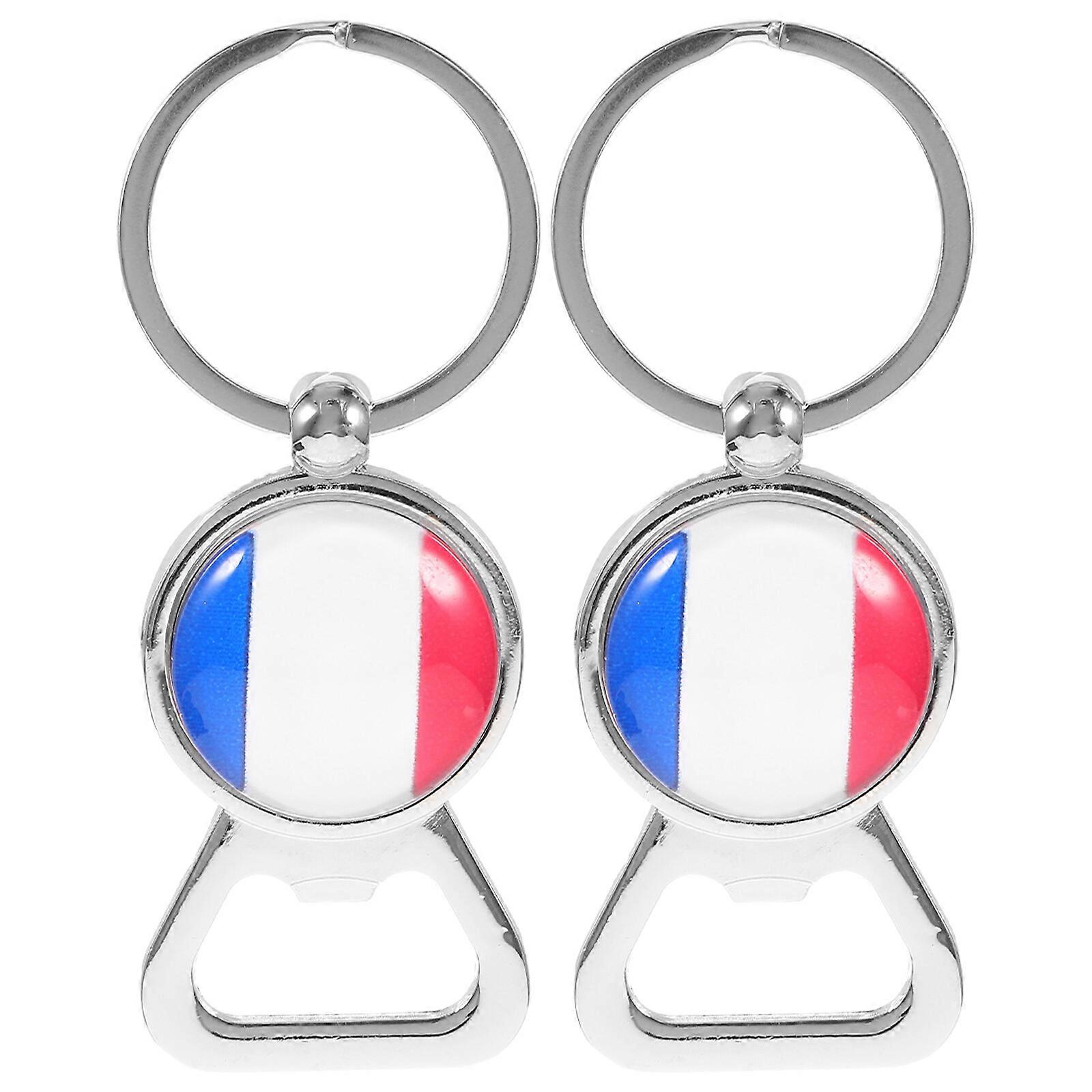 2pcs Beer Bottle Openers Manual Wine Bottle Opener Keychains Decorative National Flag Wine Bottle Openers(Ireland Flag)