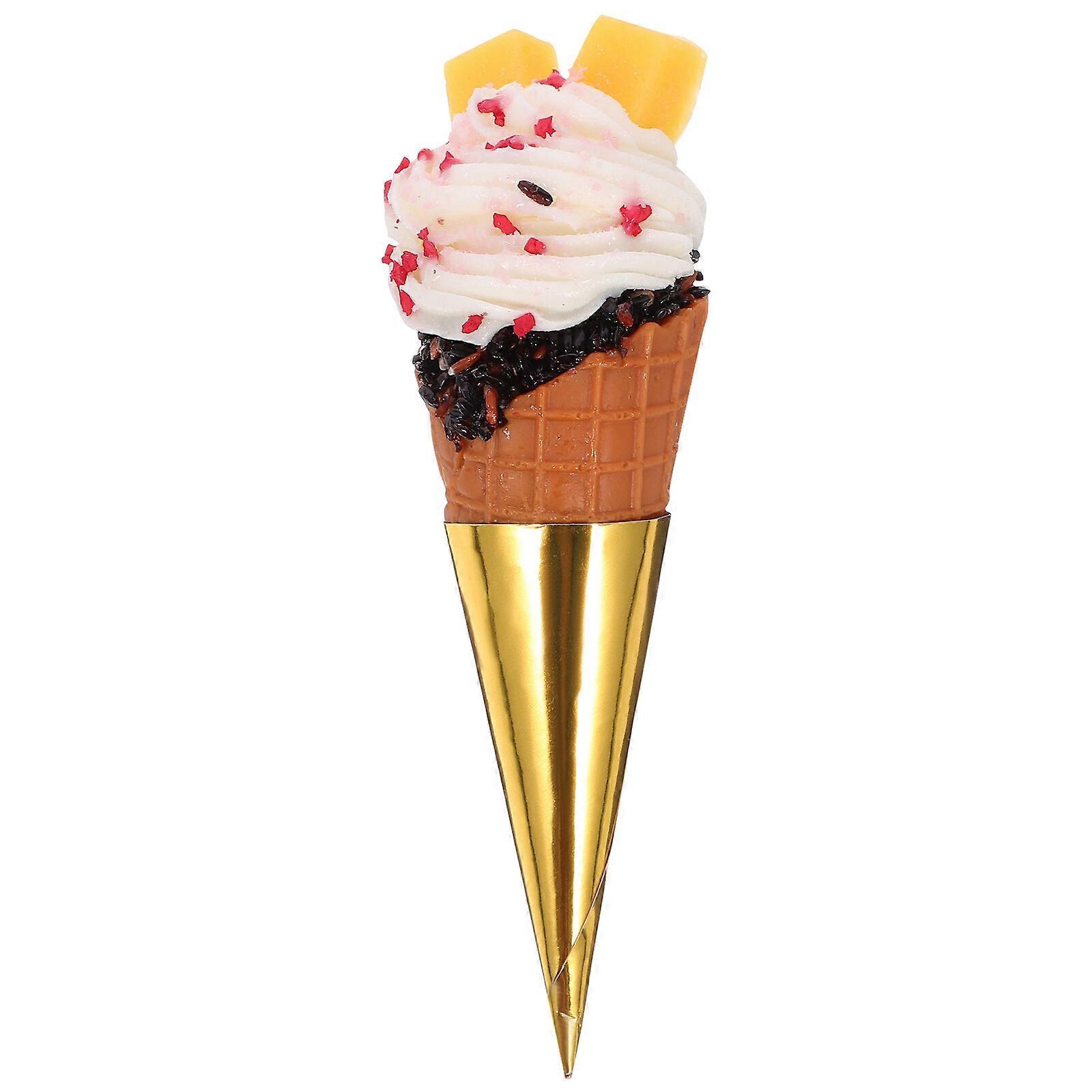 Simulation Food Toy Fake Ice Cream Cone Model Simulation Dessert Faux Ice Cream Cone