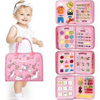 Busy Board for Toddlers, 7 in 1 Preschool with Life Skill