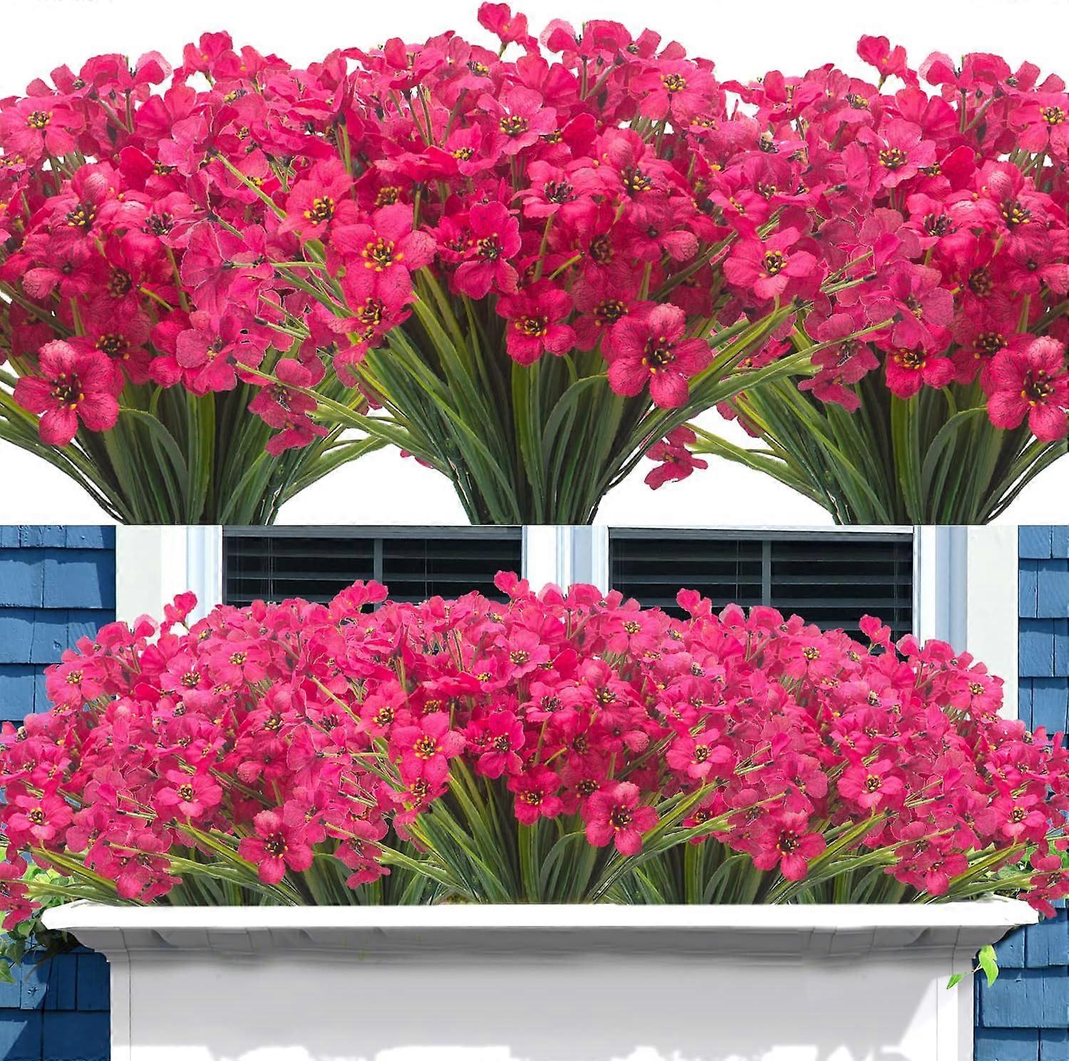 LINCMAN 20 paquets de fleurs artificielles extérieur intérieur résistant aux UV fausses fleurs pas d