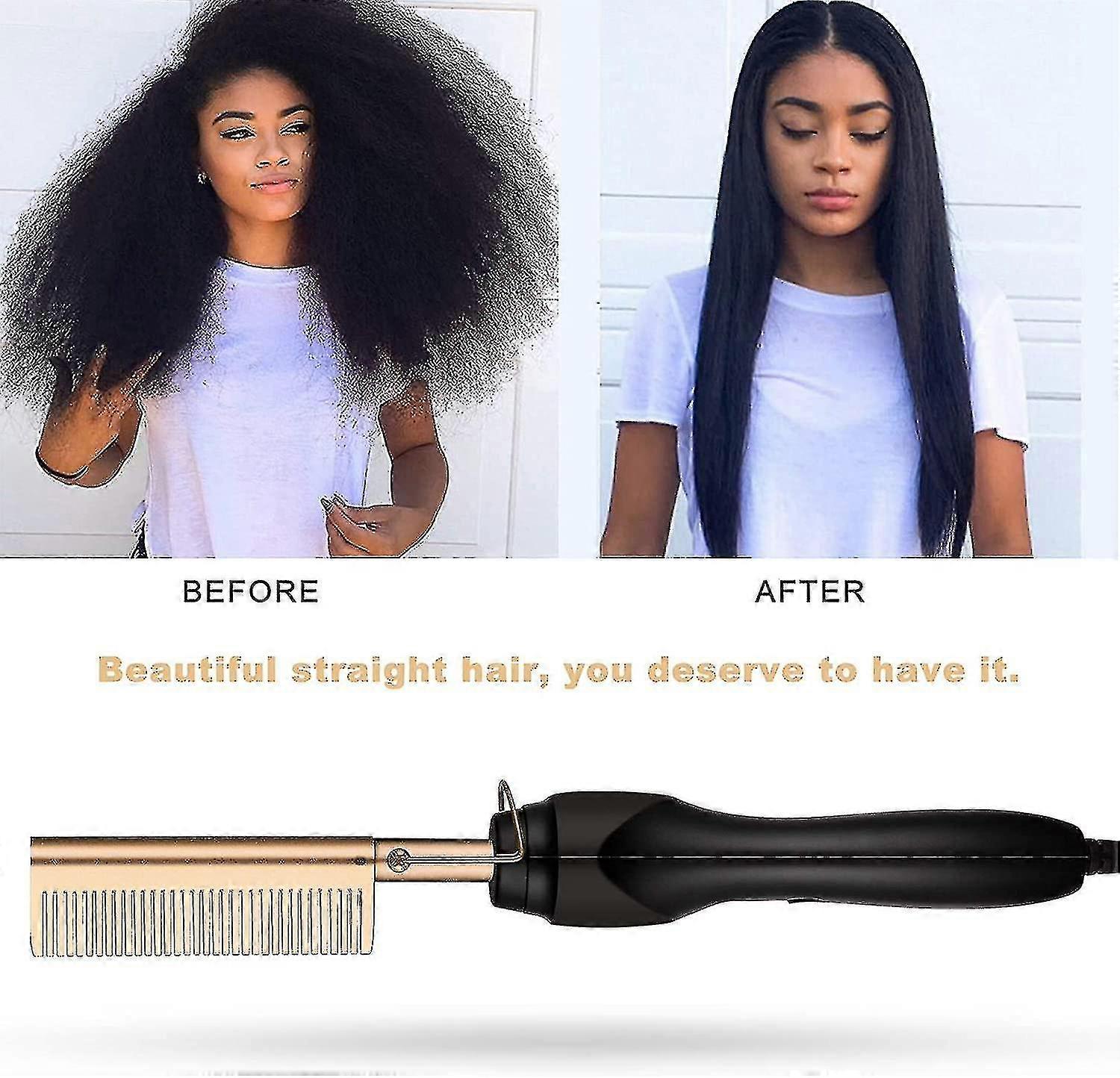 Hot Comb Straighteners, Electric Hair Straightener For Thick Afro
