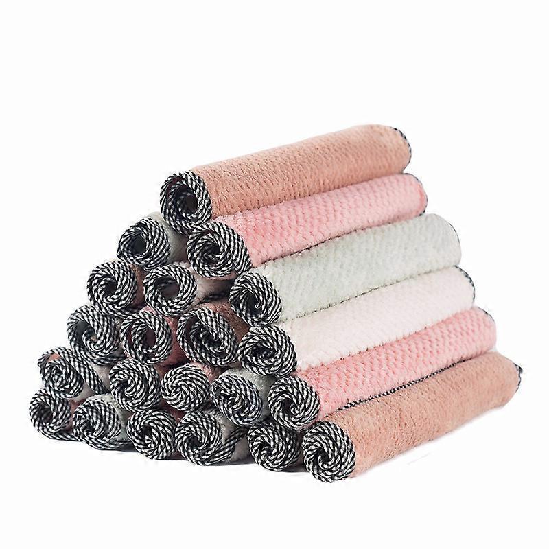 Hand Towels 4 pcs Absorbent Coral Velvet Do Hanging Towel for Kitchen and Bathroom Soft and Face Tow