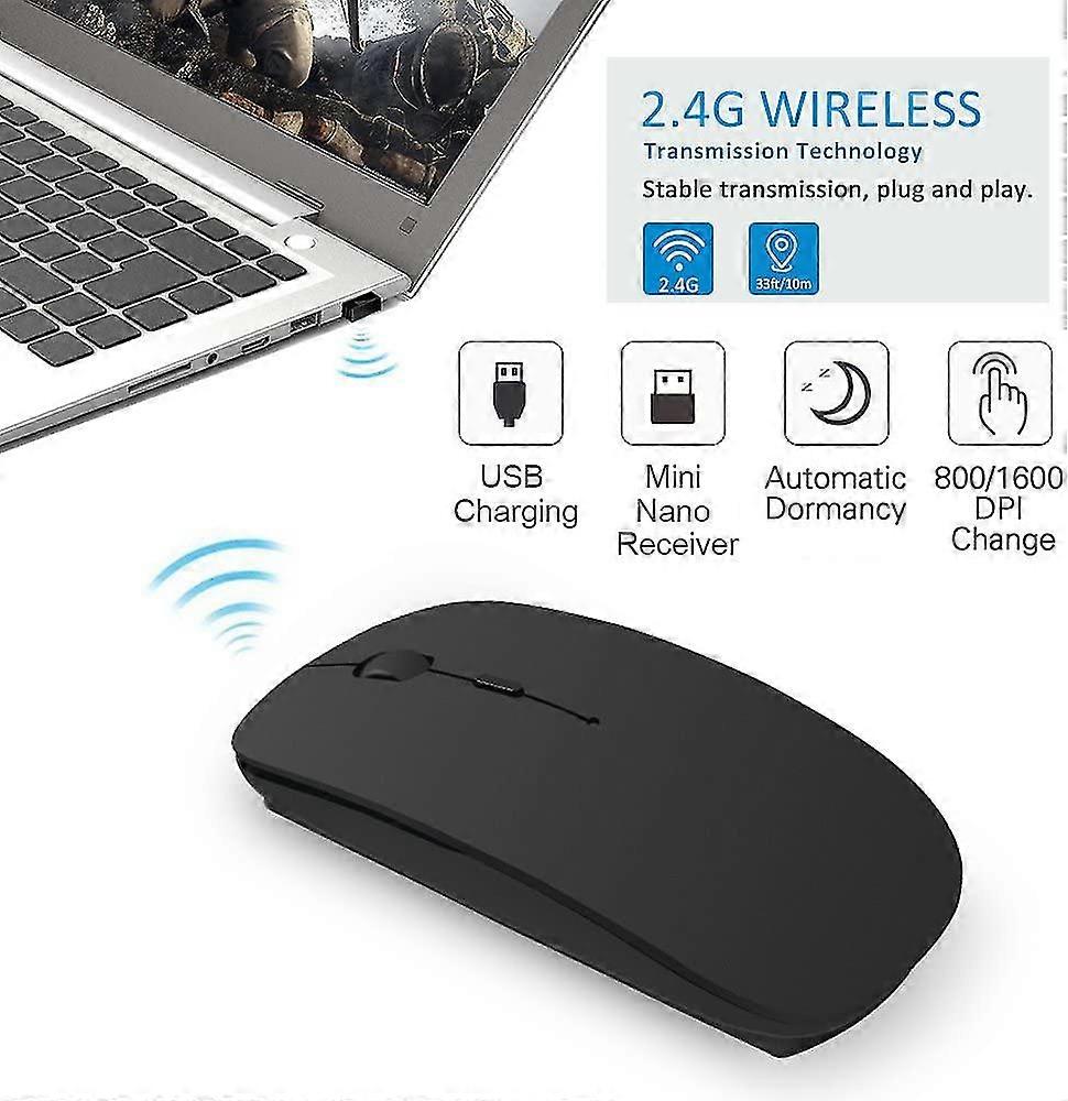 Bluetooth Mouse For Laptop/ipad/iphone/mac, Rechargeable,1pcs