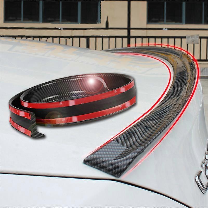 Universal Roof Spoiler 1.5M Car-Styling 5D Carbon Rubber Tail Spoiler PU Brazing DIY Refit Spoiler Suitable By All Type Of Car