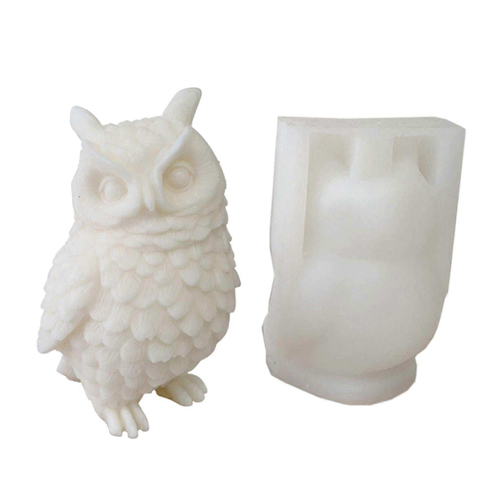 Owl Shaped Silicone Casting Molds 3D Owl Silicone Candle Soap Making Mold