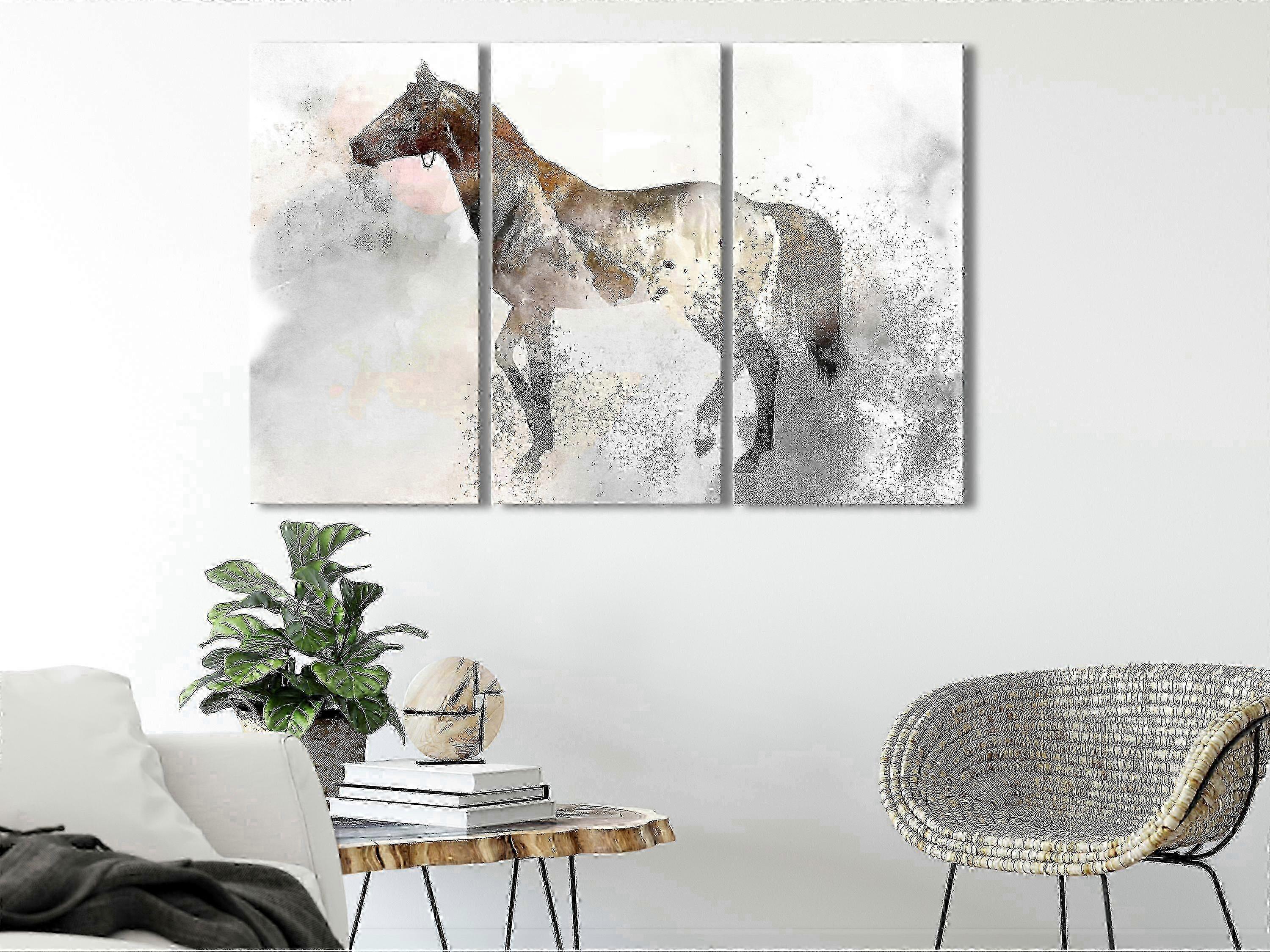 Impression sur toile - Fougueux destrier (3 parties)