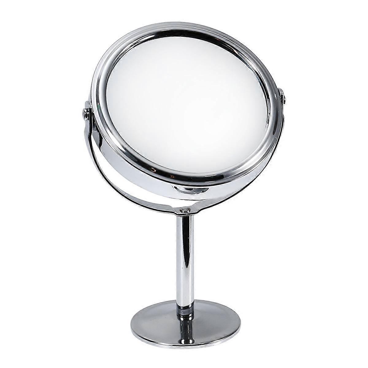 Double Sided Magnifying Makeup Table Mirror Round Rotary Desk Mirror