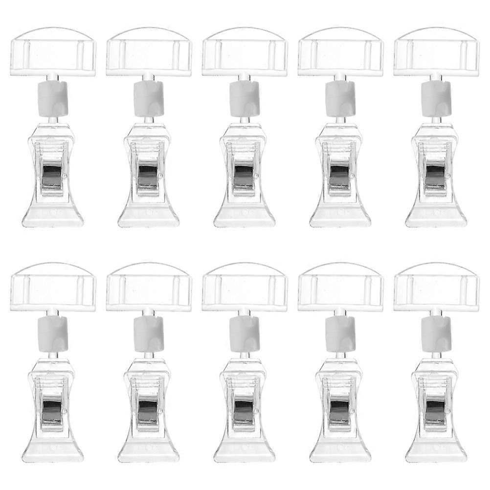 10個回転ディスプレイスタンドシェルフラベルクリップクリアサインクリッププラスチックサインホルダークリップストアサインクリップ