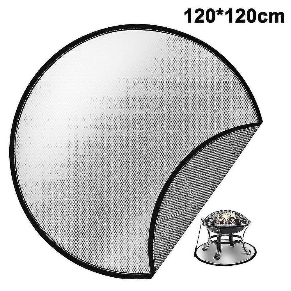 Silicone Fireproof Fire Pit Mat, Fire Pit High Temp Mat With Storage Bag, Deck Defender, U