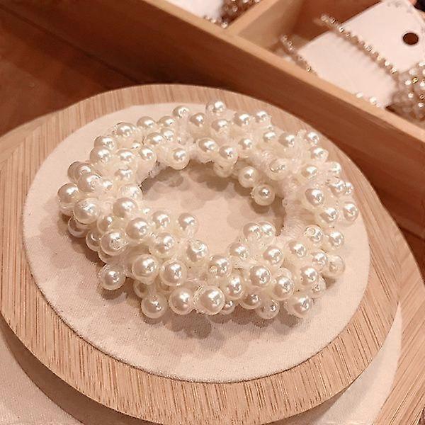 Perličková čelenka do culíku [bílá]