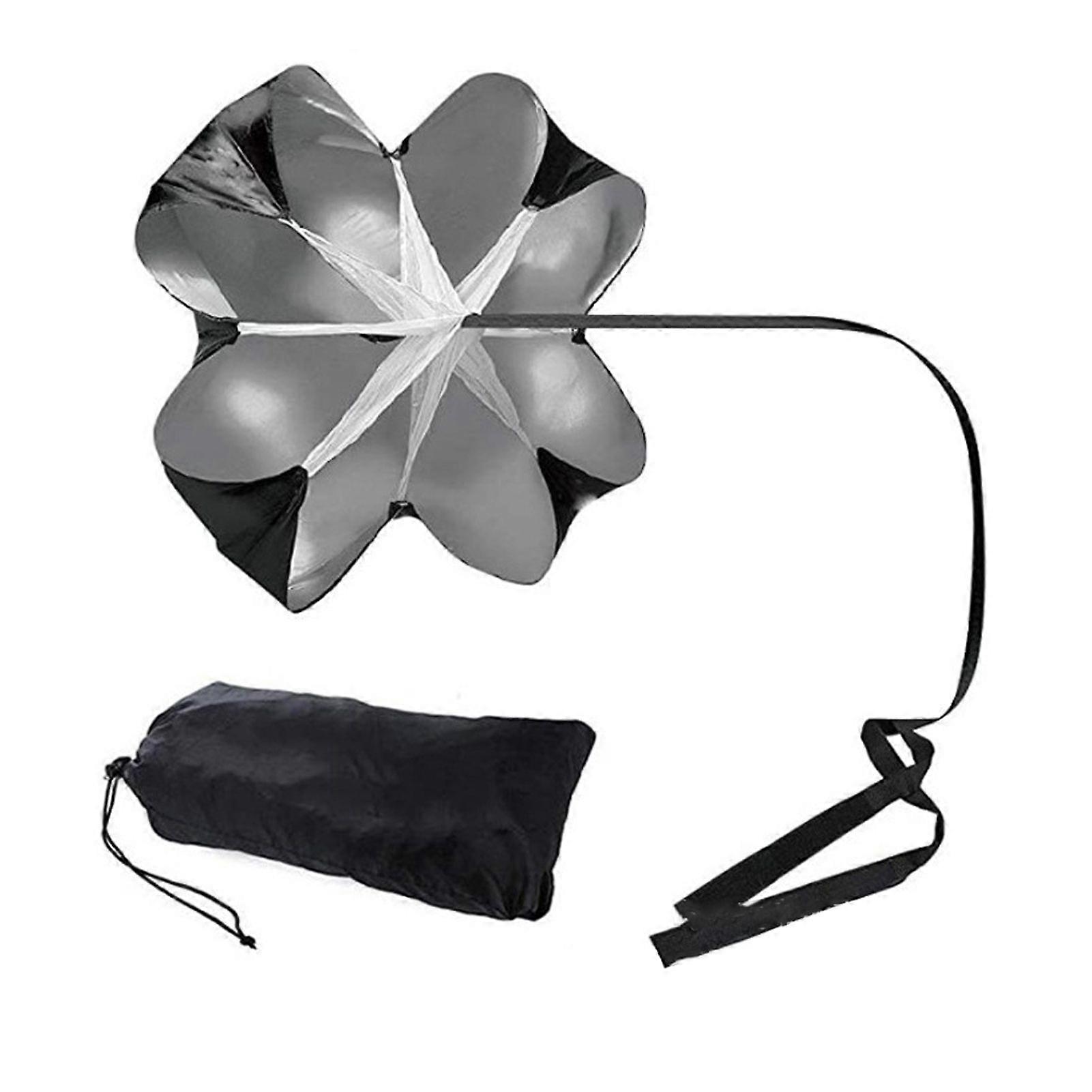 Speed Resistance Parachute with Adjustable Strap Black Running Speed Chute Parachute for Acceleration Training