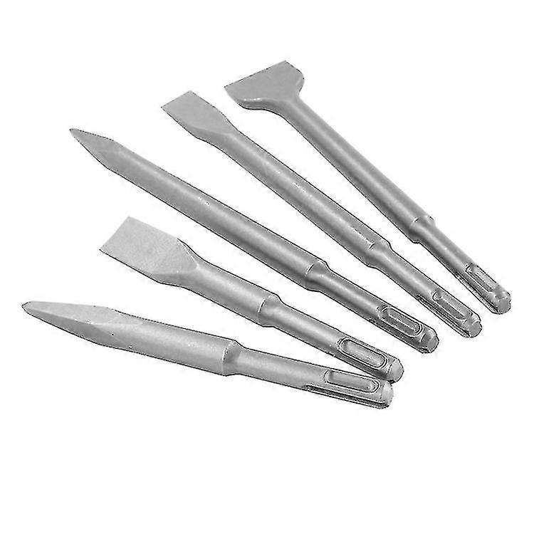 Set Of 5 Chisels With 2 Pointed Chisel And 3 Flat Chisel