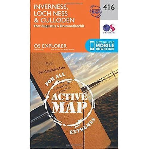 OS Explorer Map Active (416) Inverness, Loch Ness and Culloden (OS Explorer Active Map)