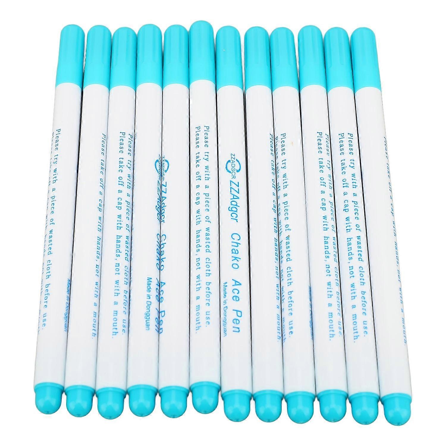 12 قطعة قلم قابل للذوبان في الماء متعدد الوظائف يختفي الحبر القابل للذوبان في الماء قلم وسم للتطريز Bl