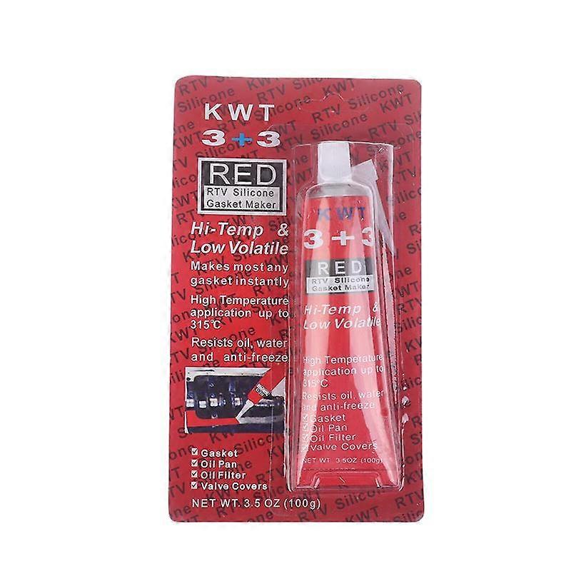 1Pc Car Sealant Rtv Silicone Gasket Maker 3+3 Black Hi-Temp Sealant Oil Resistant For Engines Automotive Sealant