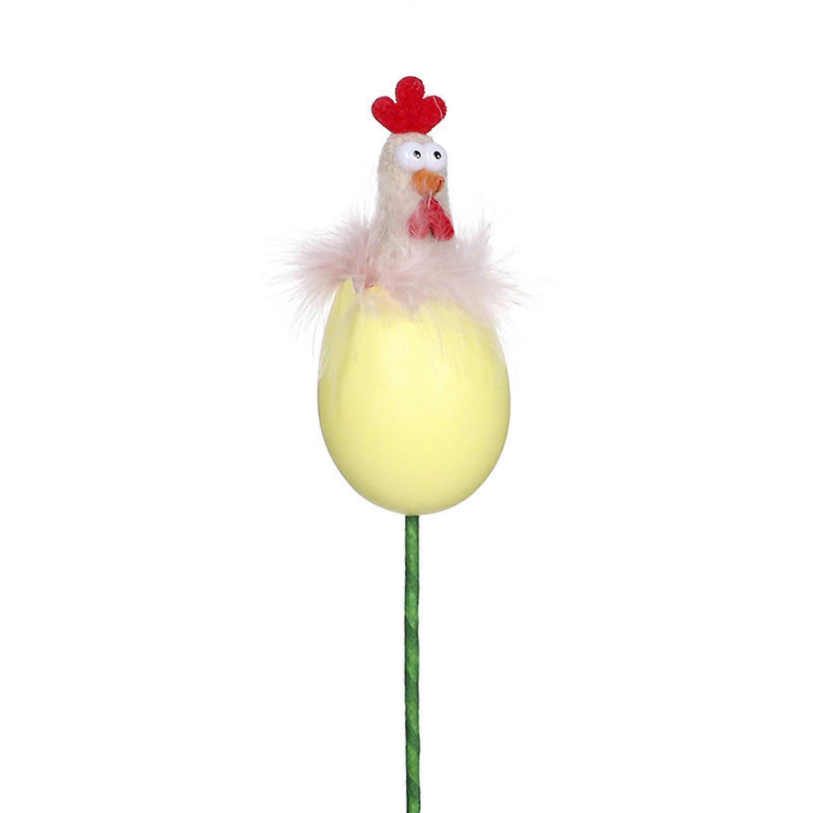 Unique Rooster Branch Easters Table Ornament Artificial Easters Stem Flower Arrangement for Home Decoration Enthusiasts Yellow