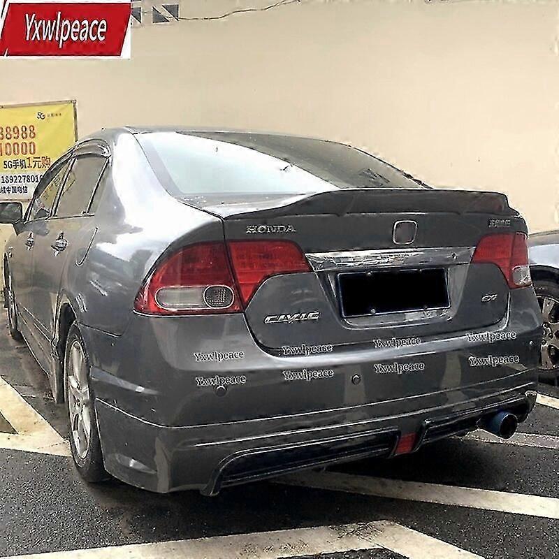 For Honda Civic 2006 2007 2008 2009 2010 2011 Abs Material Primer Color Car Rear Trunk Lip Spoiler Wingmotorcycle Neck Braces