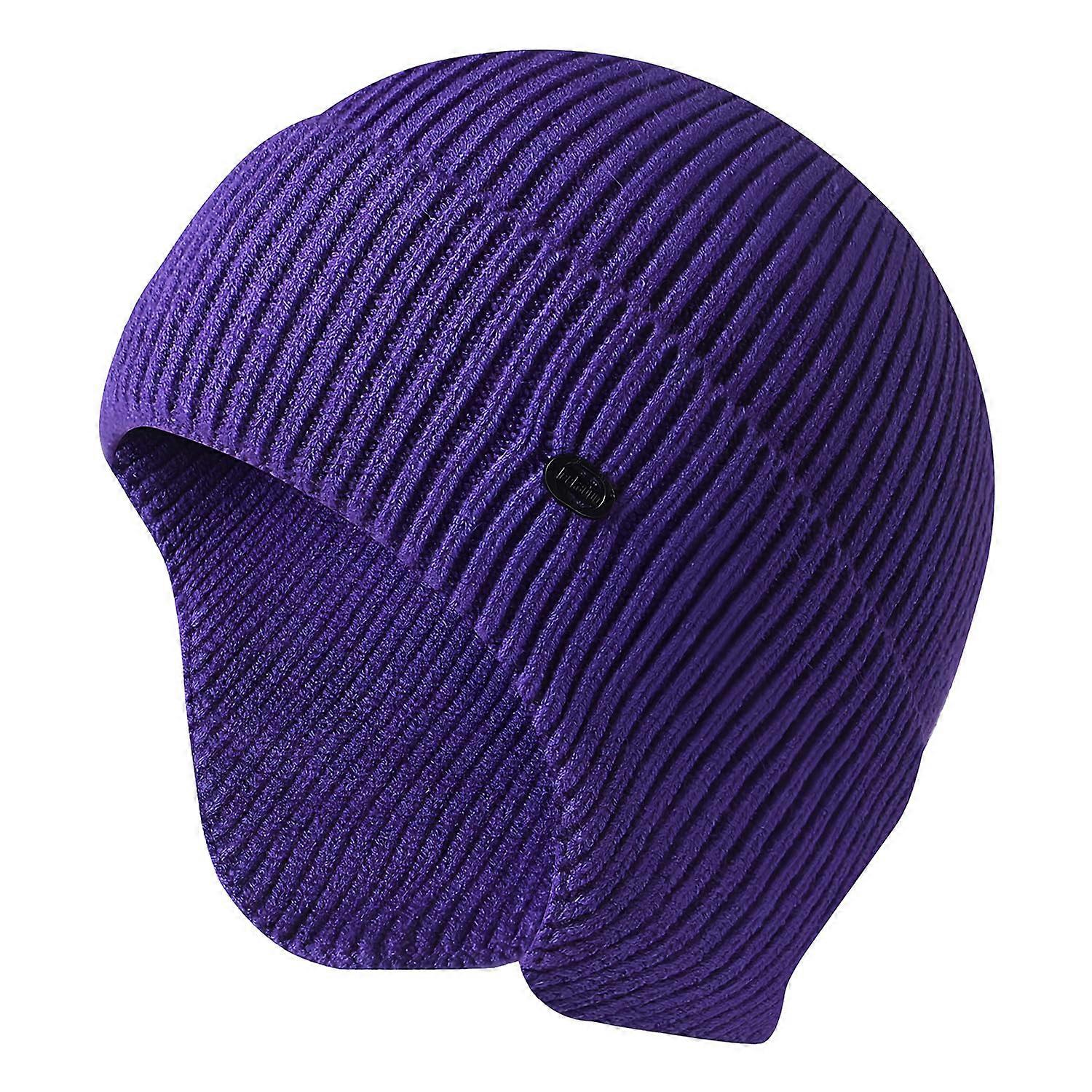 Winter Outdoor Stretchy Knit Windproof Beanie Hats for Skiing - Warm, Soft, and Comfortable Stay On Style for Men and Women