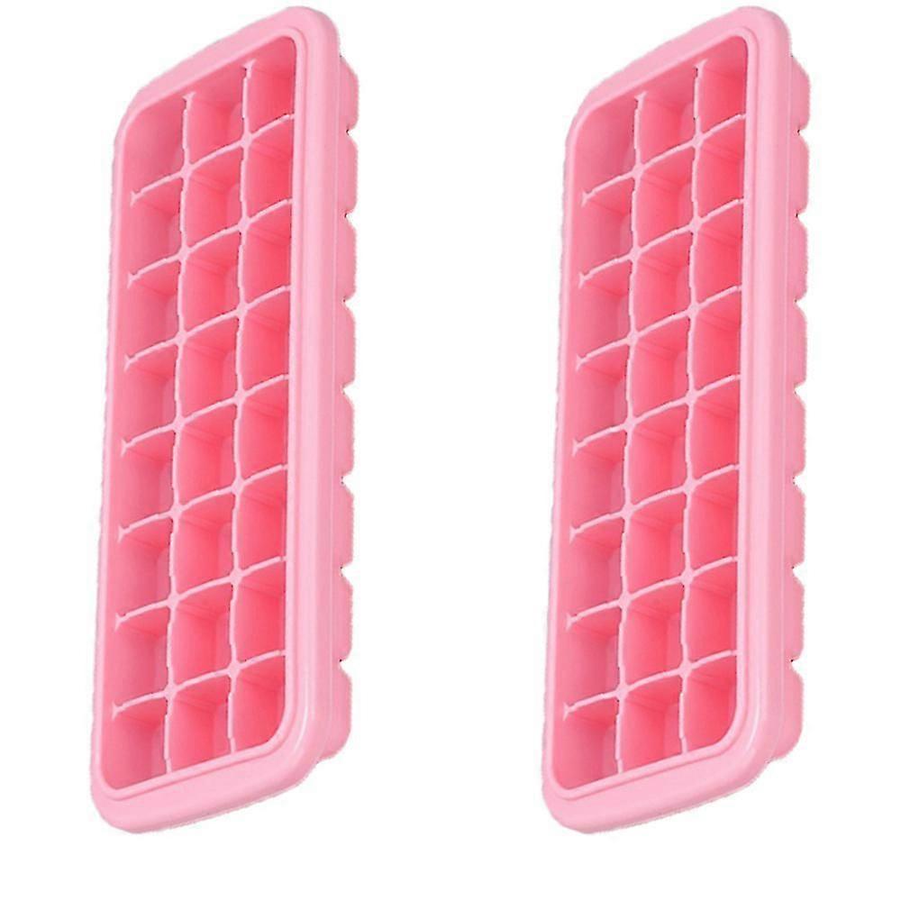 Ice Cube Trays, Ice Cube Molds With Lid,ice Trays Stackable Pink