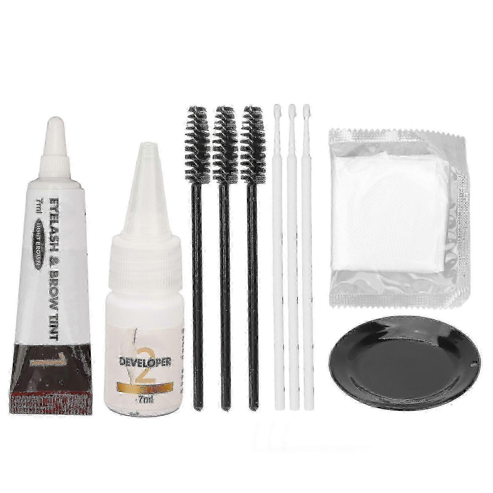 Eyelash Eyebrow Color Kit Professional Waterproof Makeup Brow Lashes Tint Dye Set With