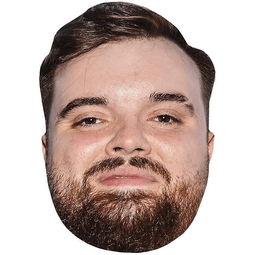 Ibai Garatea (Moustache) Celebrity Mask, Flat Card Face