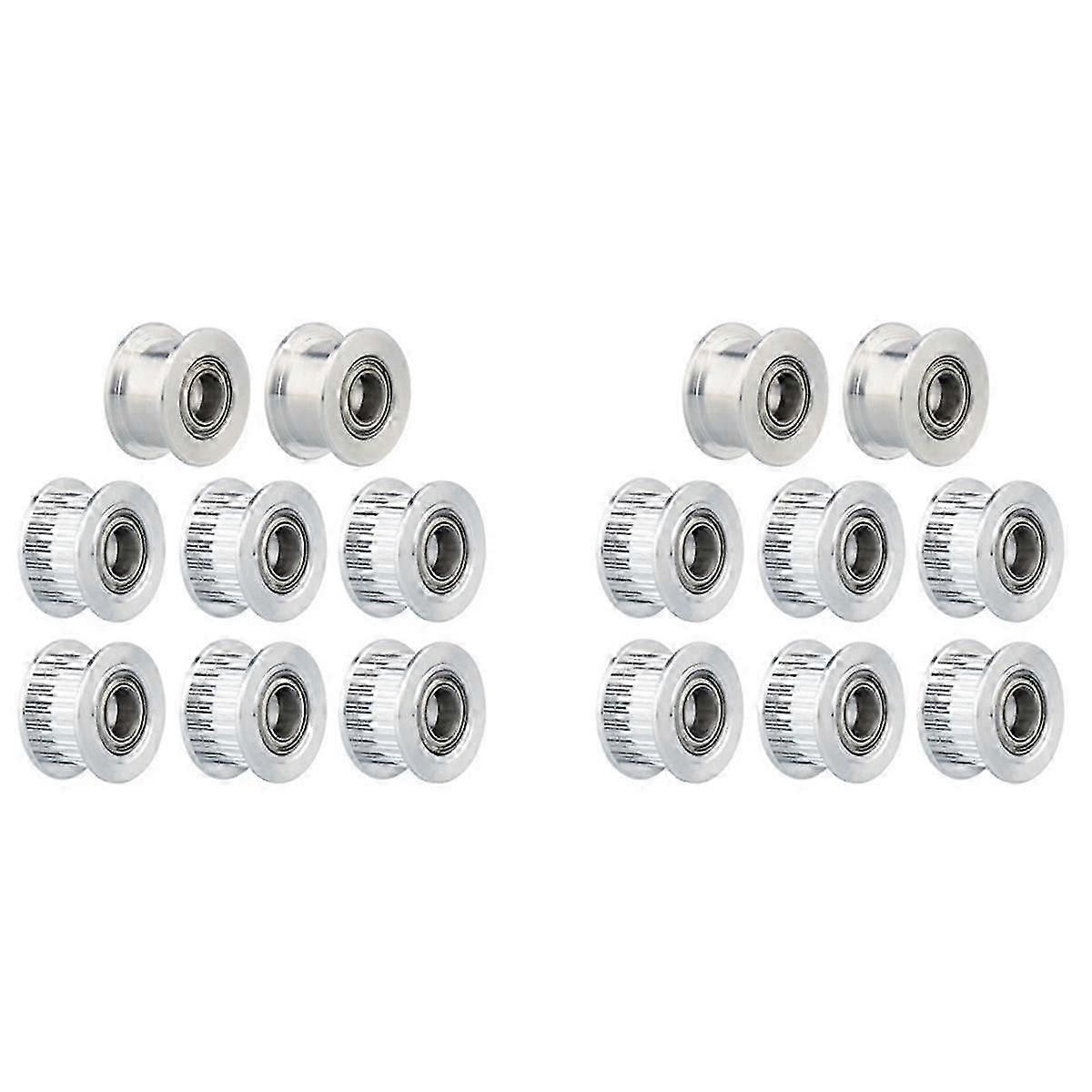 2X 3D Printer Idler GT2 20 Tooth Synchronous Pulley Inner Hole 5mm Width 6mm Suitable for VzBoT 3D