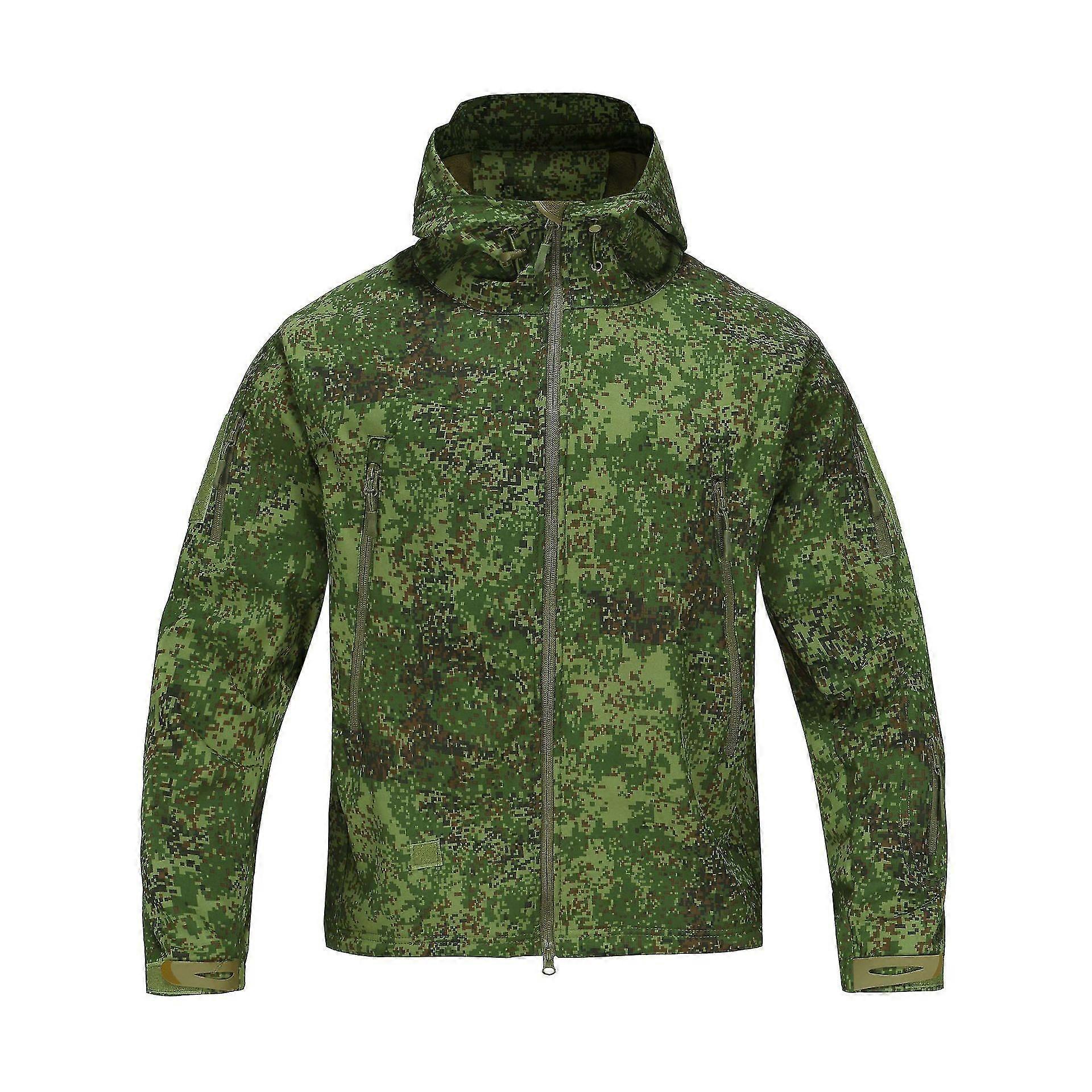 "Professional Russian Military Uniform Men's Camouflage Fleece Jacket Army Tactical Airsoft Softshell Winter Coat Multicam Windbreakers"-Good