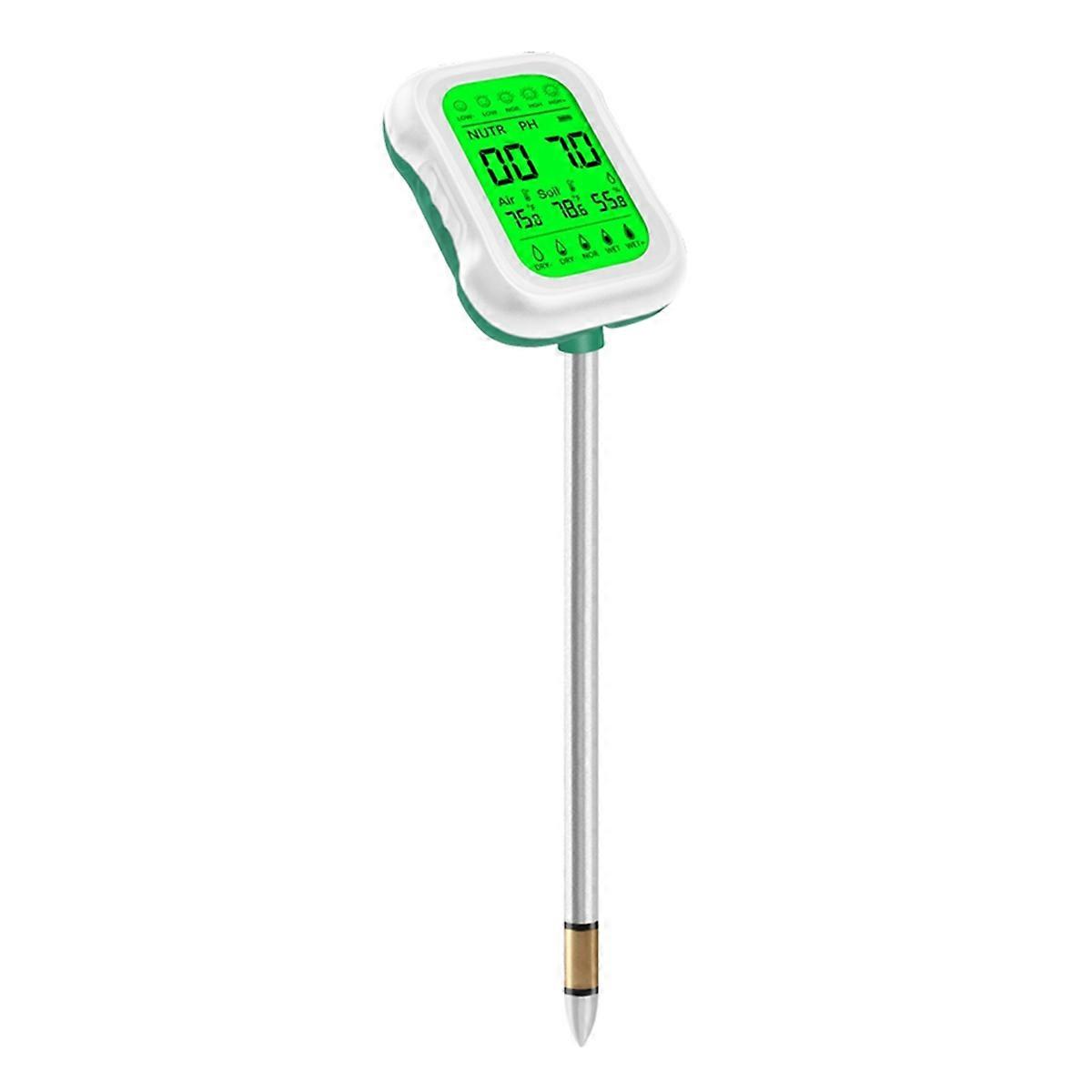 7 In1 Soil PH Meter Rotatable Backlit Display Nutrient Analyzer Moisture Sensor for Gardening Hydro