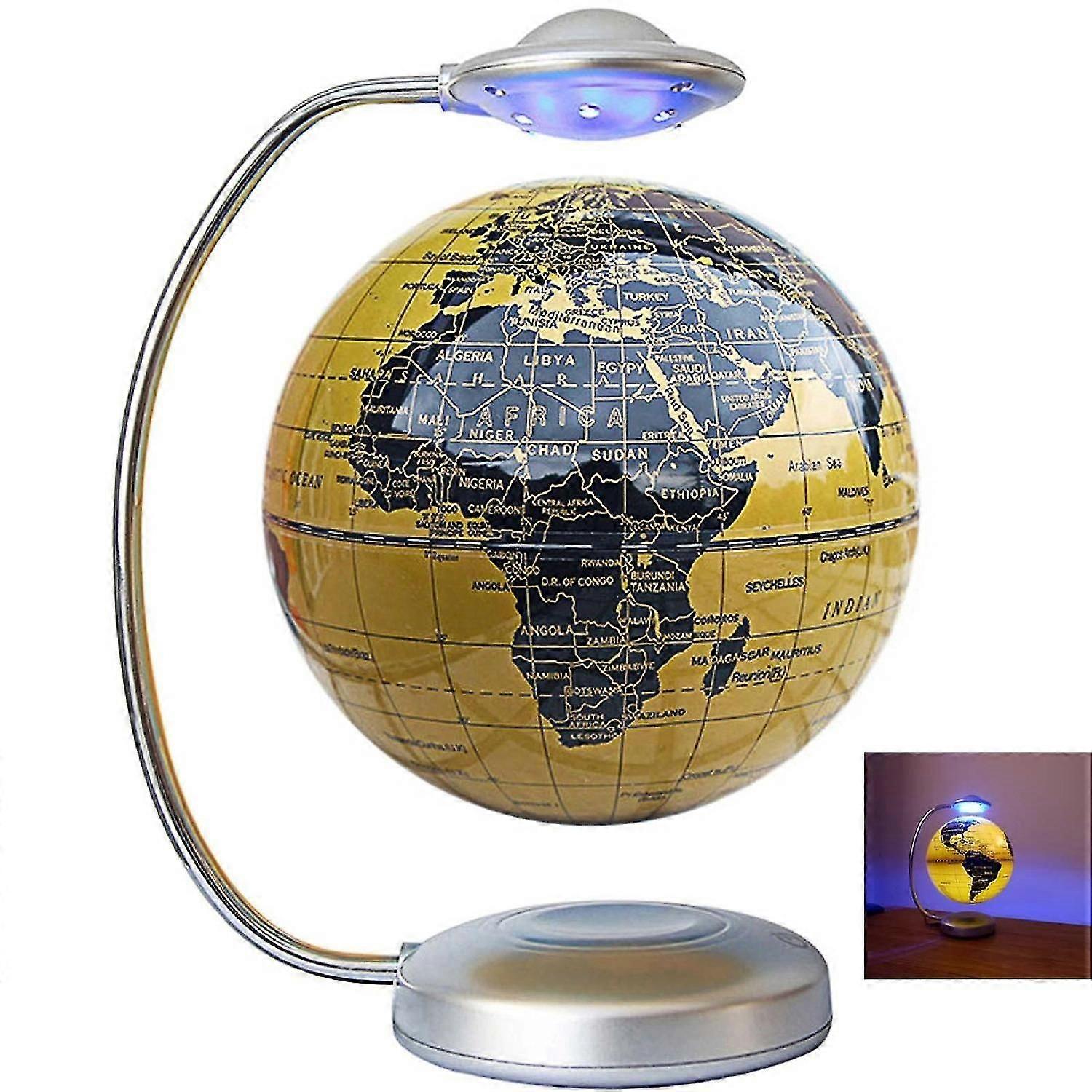 Magnetic Levitation Floating Globe with LED Lights for Home Tabletop Decoration Kids Gift
