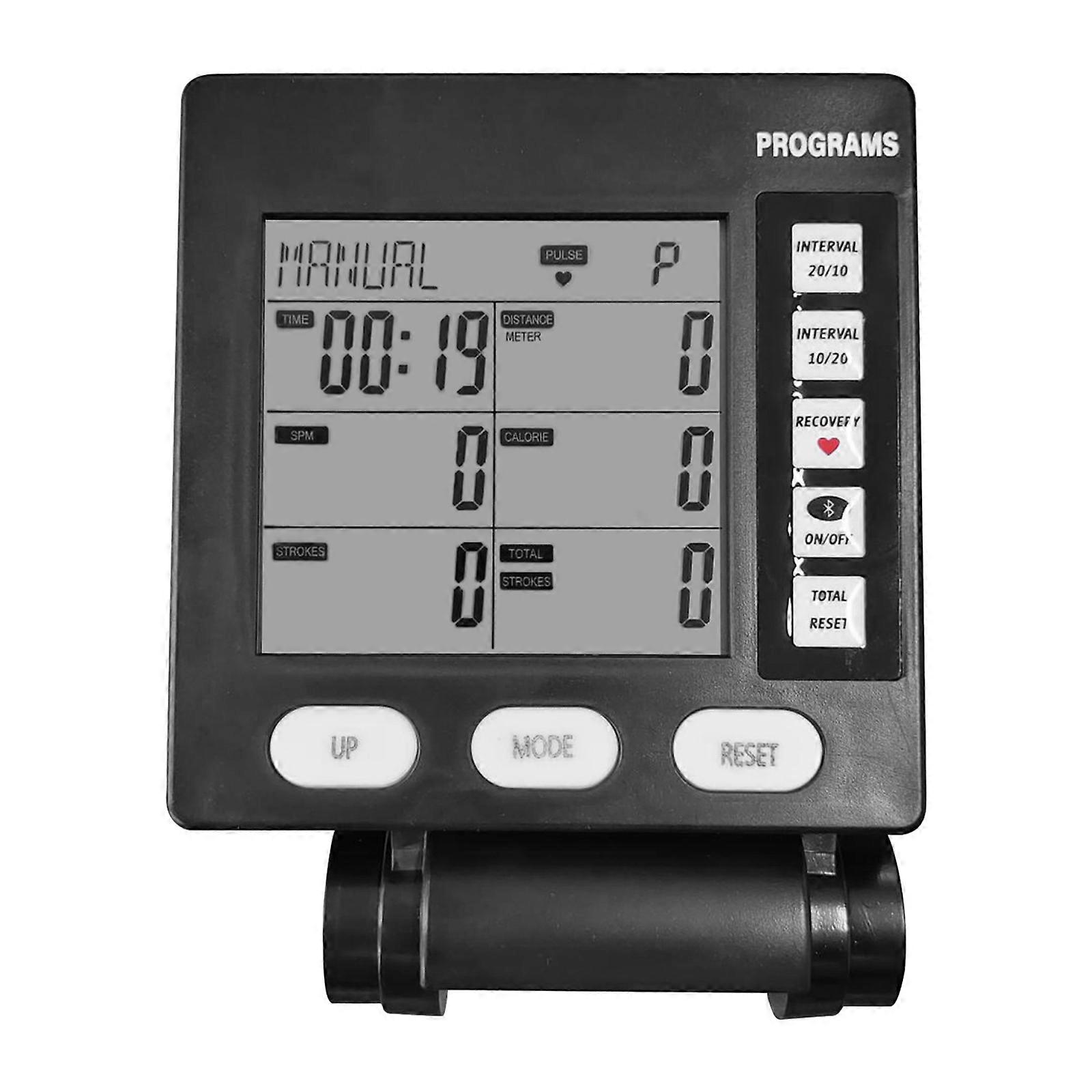 Multifunctional LCD Digital Rowing Machine Counter Fitness Speedometer with Heart Rate and Mileage Tracking for Distance