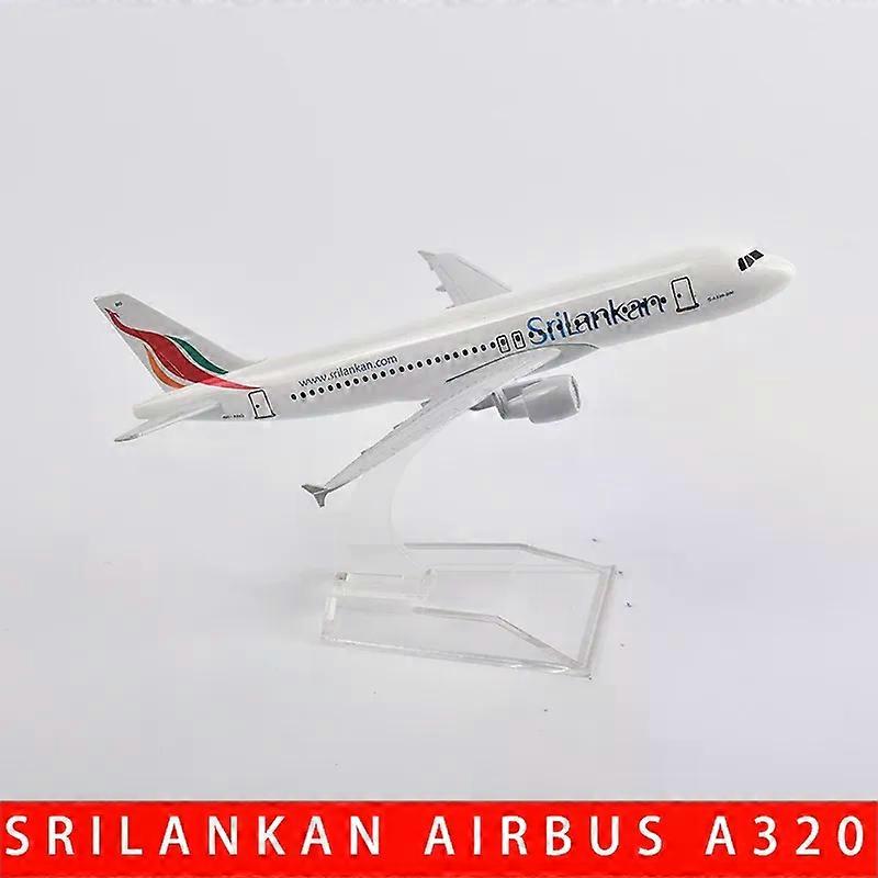 16cm SriLankan Airlines Airbus A320 Plane Airplane Model Aircraft Model Diecast Metal 1/400 Scale Planes