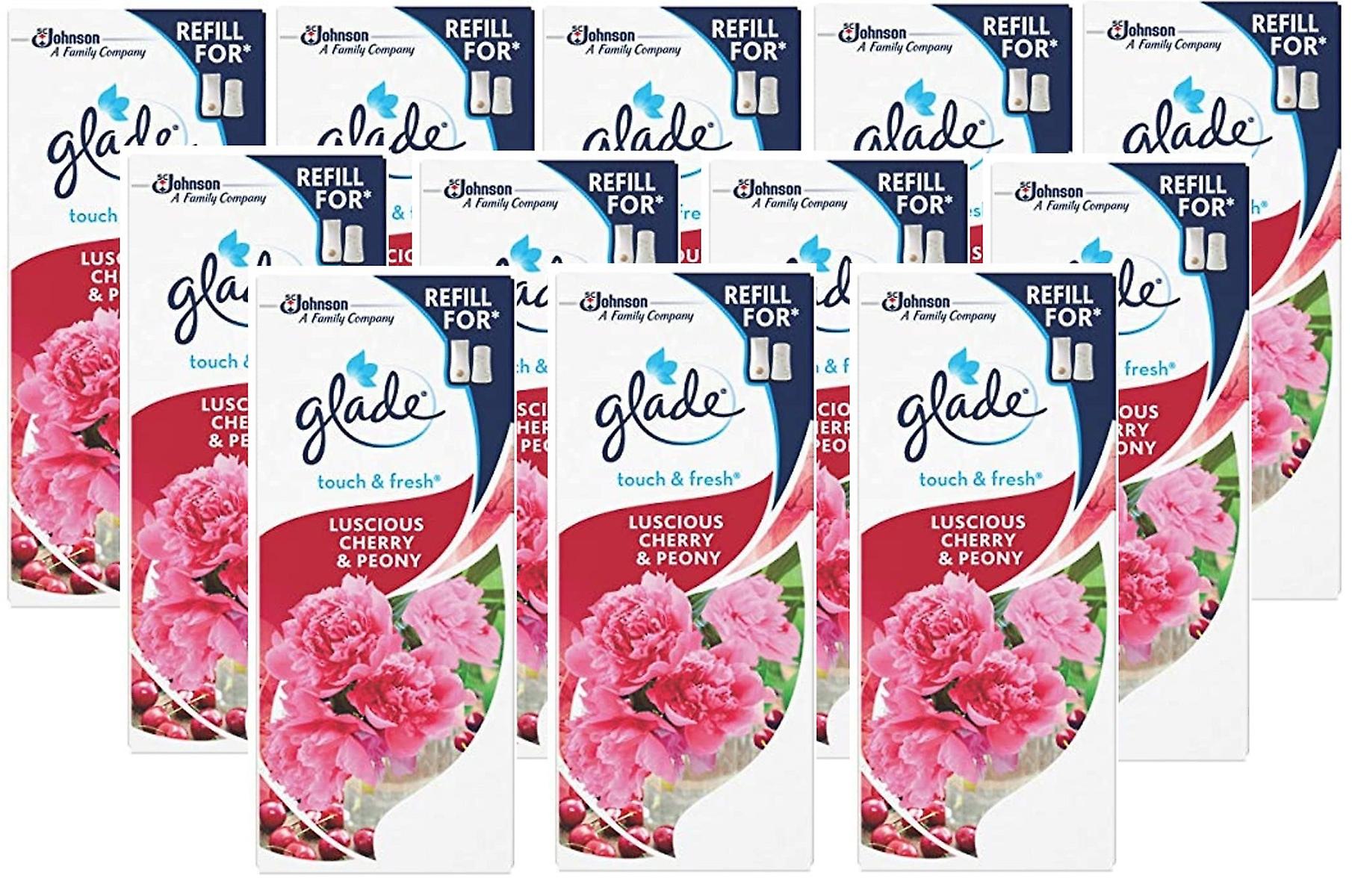 12 X Glade Touch n Fresh Refill Peony & Cherry 10ml