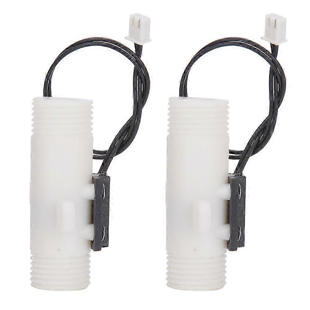 2Pcs Water Flow Sensor Switch Plastic Gravity Type FS G1/2in Double Male Thread
