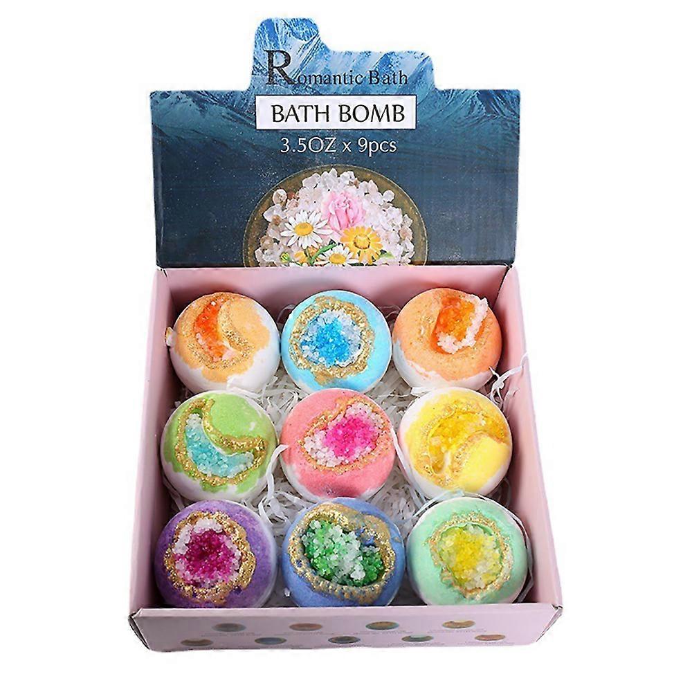 Bath salt ball set-9 pieces neutral packaging box