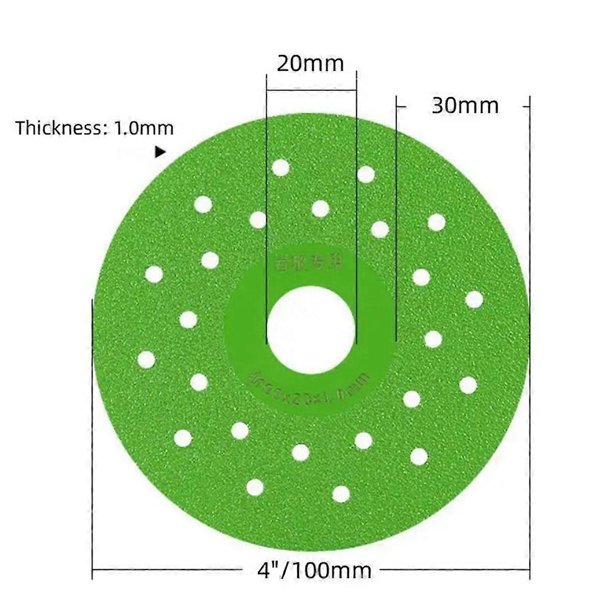 4inch/100mm Super Thin Cutting Disc for Porcelain Glass Tile Marble Diamond Saw Blade Brazed Cut-Off