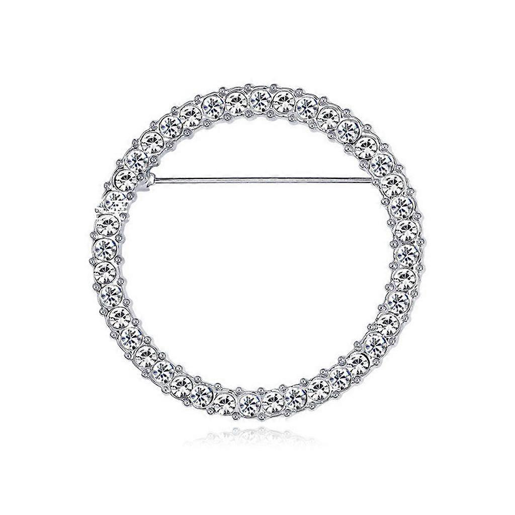 Runda kristaller glasögonhållare brosch läsglasögonhållare enkel modedesign broschnålar för kvinnor modesmycken liten