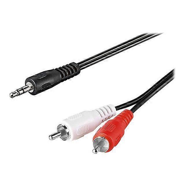 Audio Cable - WENTRONIC - AVK 118-150 Q 1.5M - 3.5mm Connector - 2 x RCA - Black