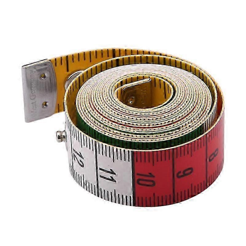 "Colorful leather ruler with button tailor's ruler soft ruler 150CM clear scale ruler Length width about 154*2cm error about 1cm"
