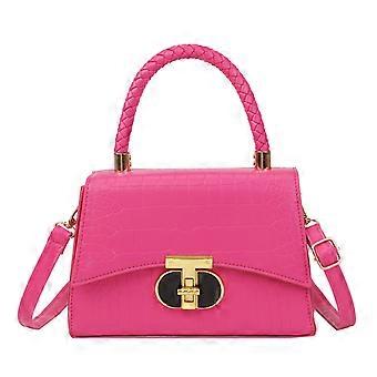 Bolsa de ombro único simples elegante fivela de metal alça ajustável alça macia coreano bolsa de ombro para viagens de namoro