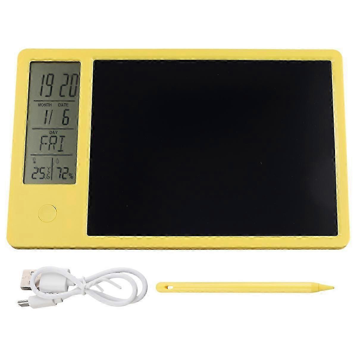 Multifunctional Electronic Desk Calendar LCD Handwriting Board with Alarm Clock Humidity Temperature LCD Message Board,B